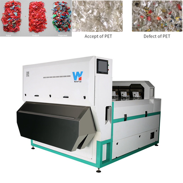 2는 4대 급류 자동 Pe Pvc Abs Hdpe ＬＤＰＥ 플라스틱 색채 선별기 기계를 계층화합니다