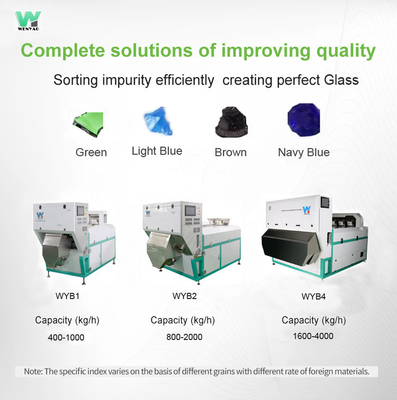 2는 4대 급류 자동 Pe Pvc Abs Hdpe ＬＤＰＥ 플라스틱 색채 선별기 기계를 계층화합니다