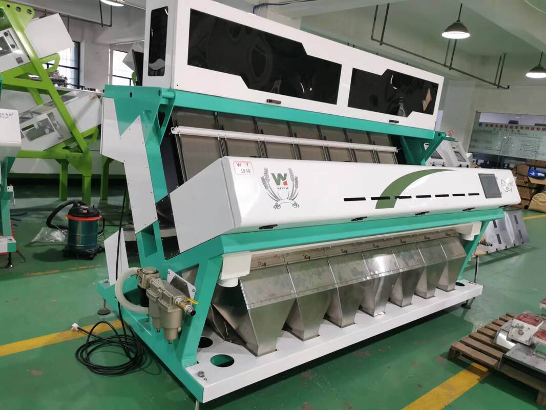 7개의 낙하산 CCD 곡물 견과류 콩 캐시우넛 색상 분류기 RGB 쌀 색상 분류 기계