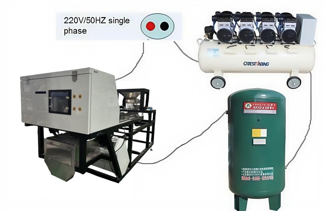 Wenyao 자동 견과류 분류기 TOSHIBA CCD 센서, 스테인리스 304 식품 등급 호퍼 및 Wifi 원격 제어