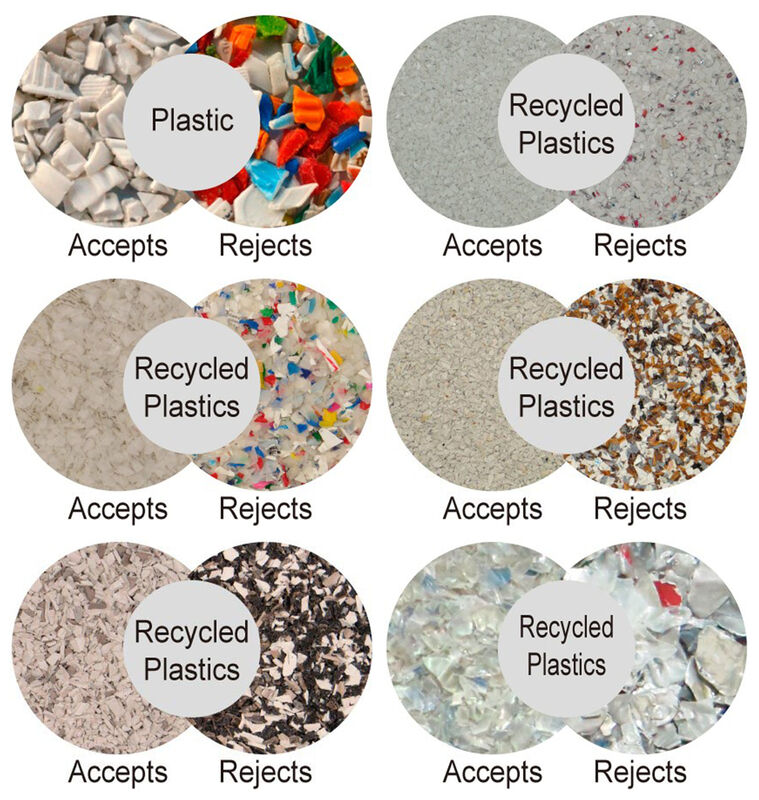 WENYAO 정밀 플라스틱 색상 분류기 99.99% 미세 플라스틱 알갱이의 정확성 CE 플라스틱 색상 분류 기계