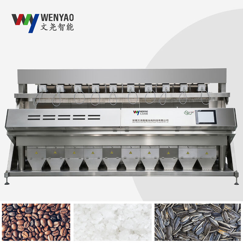 WENYAO 10 슈트 고용량 쌀 곡물 청소 및 등급 지정 기계(CCD 센서용 일본 포함) 0.999 정확도 2년 보증