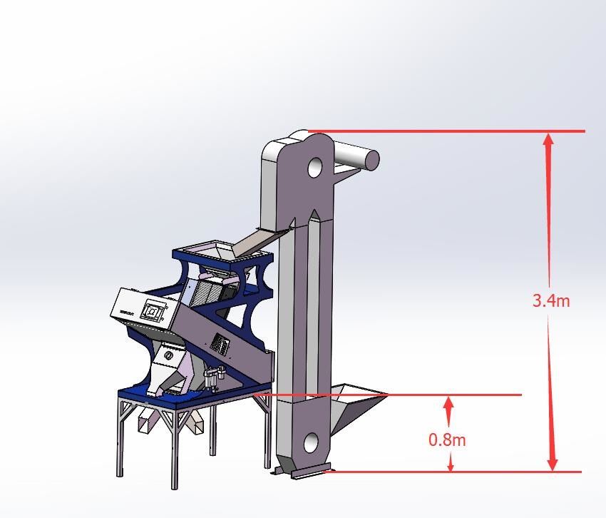 고수풀 씨 색채 선별기 고수풀 씨 색선별기 고수풀 씨 분리대