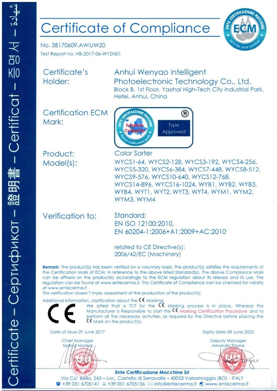 용이한 작동 FPGA 칩 로즈힙 베리 겨자 로터스 아마 섬유 씨 색채 선별기 분리 기계