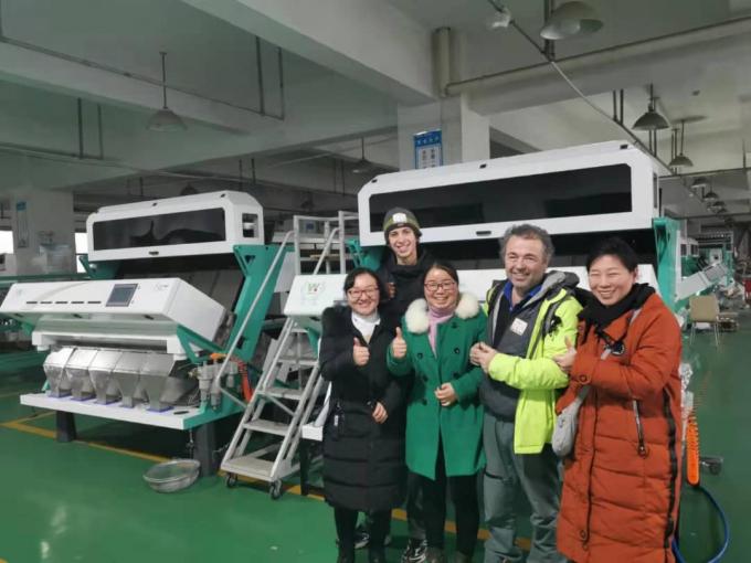 10 차트 녹색 파란색 갈색 흰색 유리 색상 분류 기계 와이파이 리모컨으로 색상 분류 11