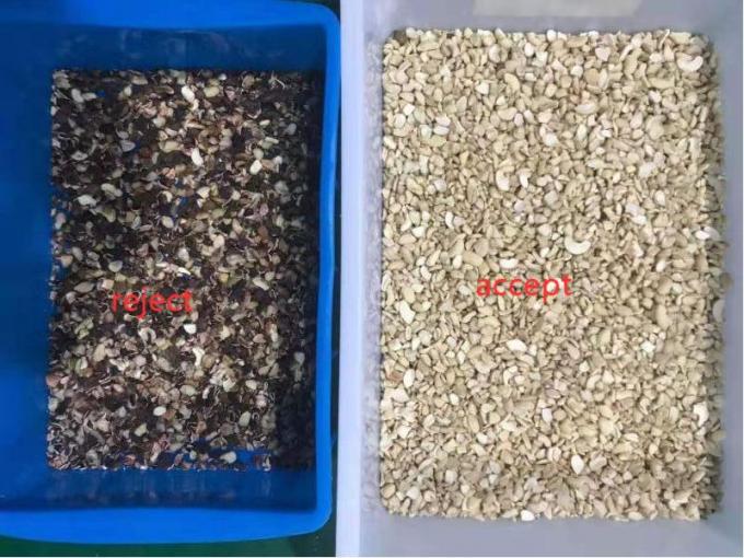 토시바 CCD 센서와 RGB 카메라를 갖춘 지능형 6 차트 캐시우넛 색상 분류 기계 8