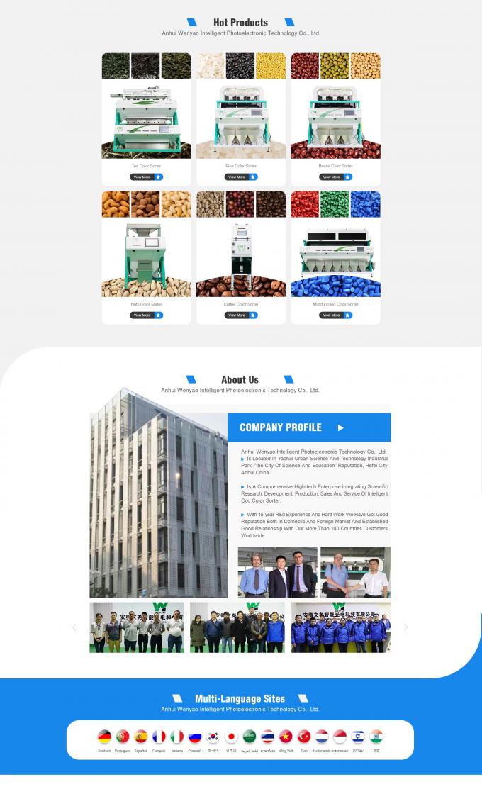 웬야오 2025 최신 중국 공장 광학 정렬기 공급자 카카오넛 컬러 정렬기 19